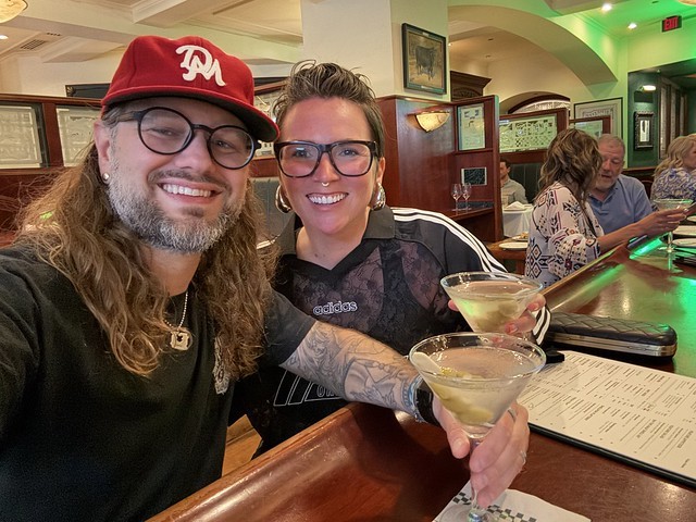 The new job always feels real when the first paycheck lands. Celebrating at 801 Chophouse