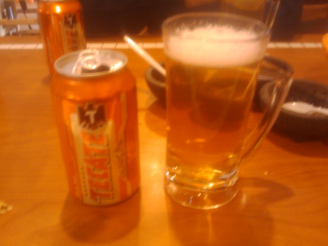 Lunch with my friends, todd and tecate.