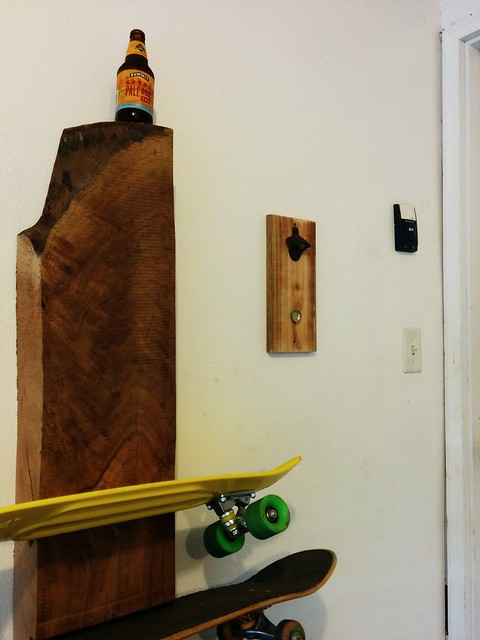 Early birthday present from my sister! A new garage bottle opener with a crazy magnet inside.