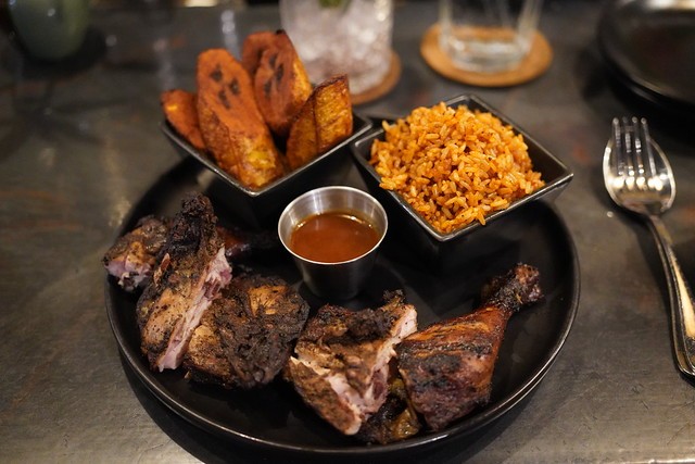 I ordered the Jerk. She said, you are what you eat.