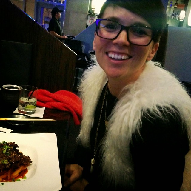 Grabbing dinner and a show with this girl.