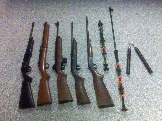 My weaponry, ha.
