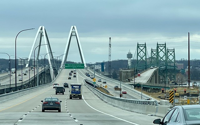 The I-74 bridge transition is so wild to see