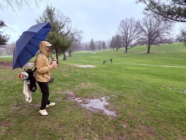 Soggy day on the course