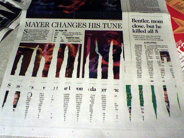 The newspaper is broken today