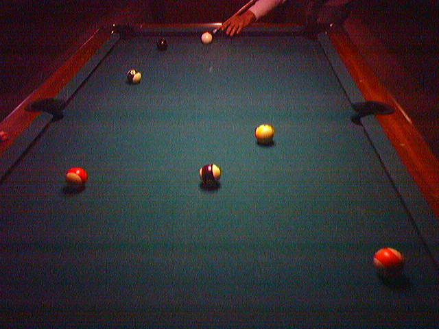 Nathan shooting pool