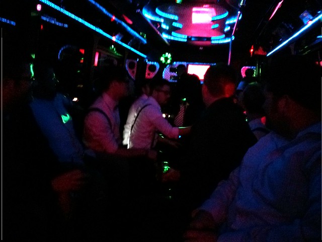 Limobus partying with the Germans