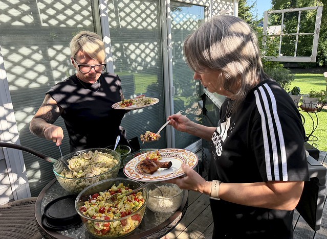 Plating up some foods