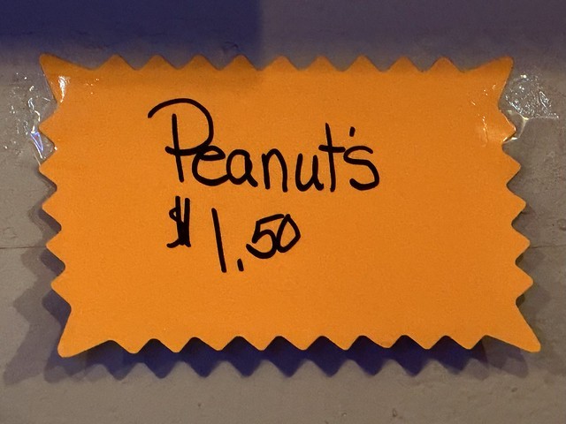 Peanut is $1.50