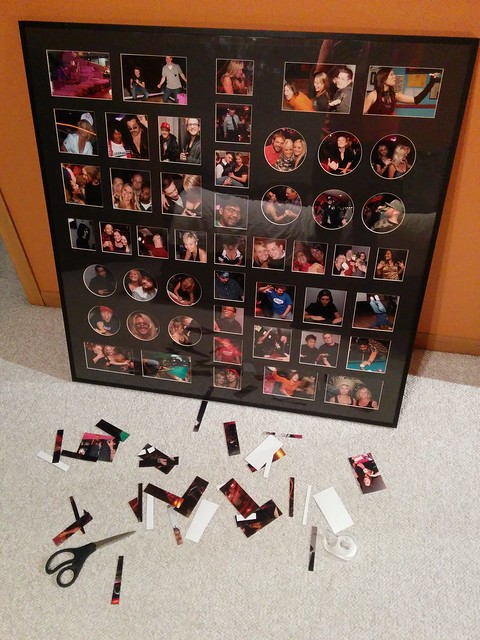 Janelle handed me this empty picture frame, knowing that I took a lot of photos at her bar... I haven't crafted this hard in a long time. It was fun. Stix was an awesome place.