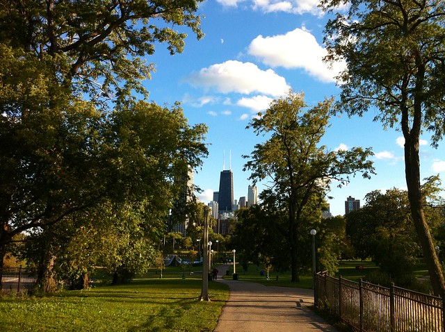 Riding through the park