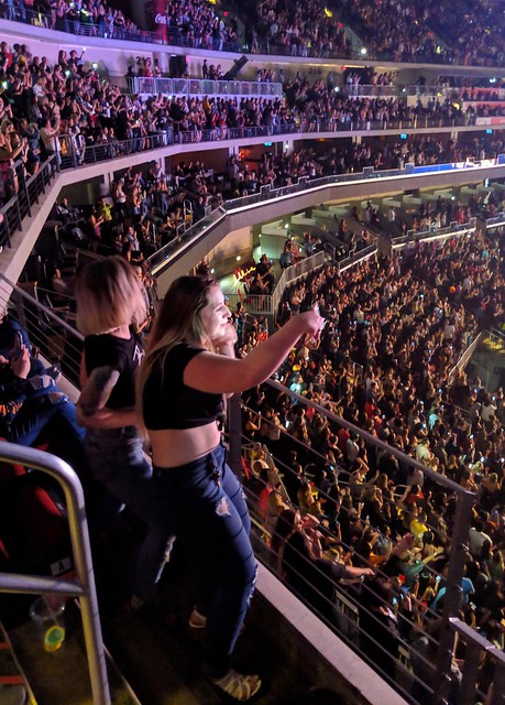 This girl selfied herself dancing the entire show