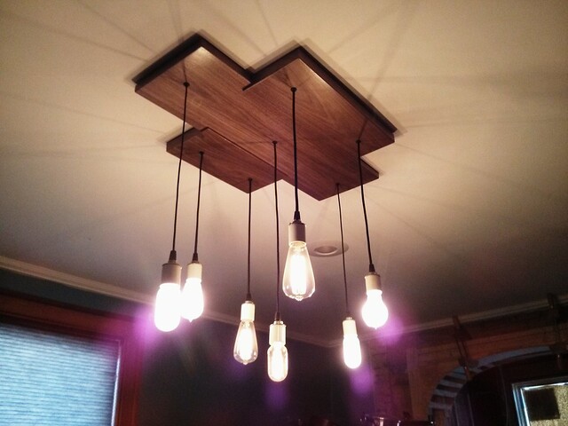 A rad light fixture that Jon built.