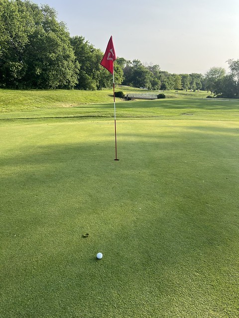 Attacked the shit outta that pin off the tee. Just a touch long. Feels good.