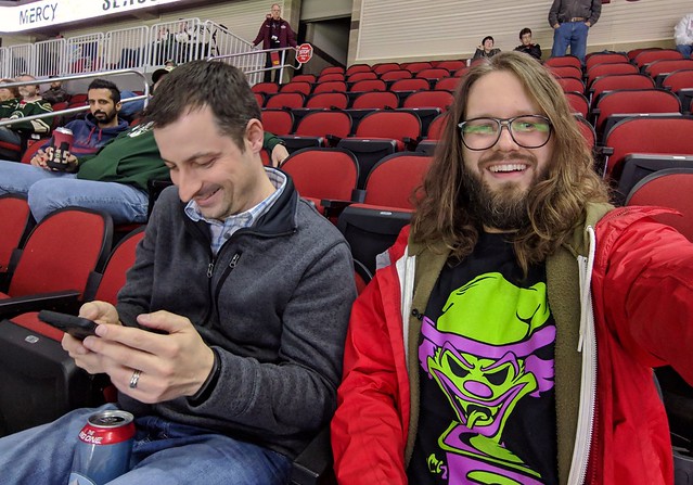 Random hockey game with Wingert