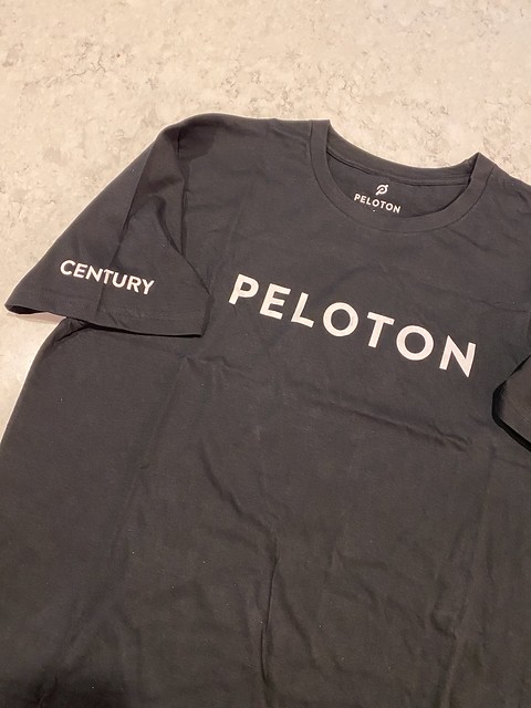 Did 100 Peloton yoga classes. Got a shirt.