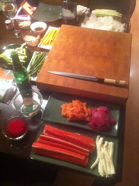 Making sushi for mom for Mothers day!