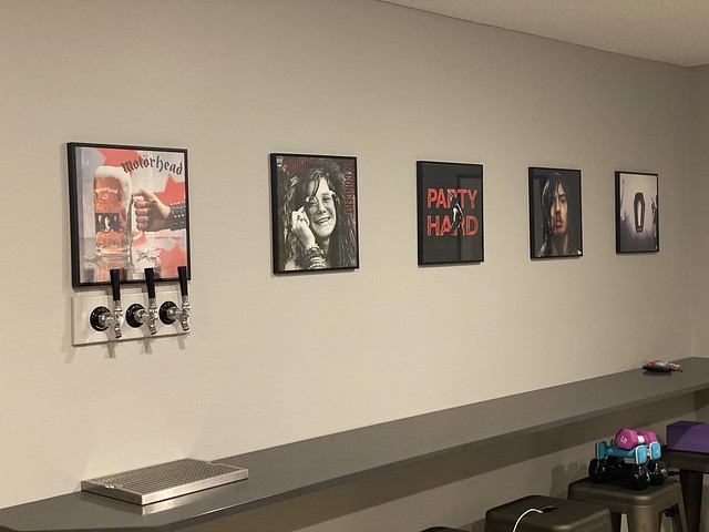 Albums above the bar