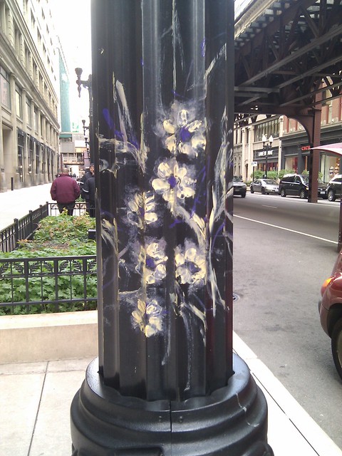 Lamp post flowers