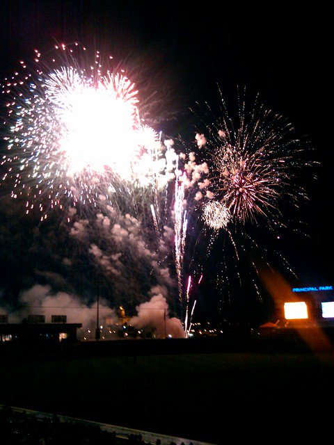 Fireworks at the i-cubs game.