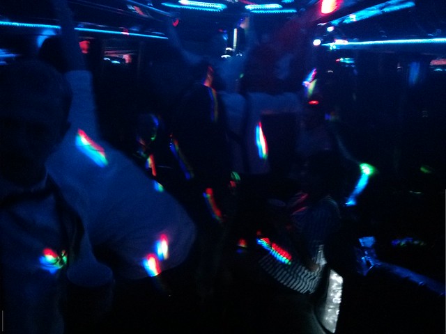 Partying on the limobus