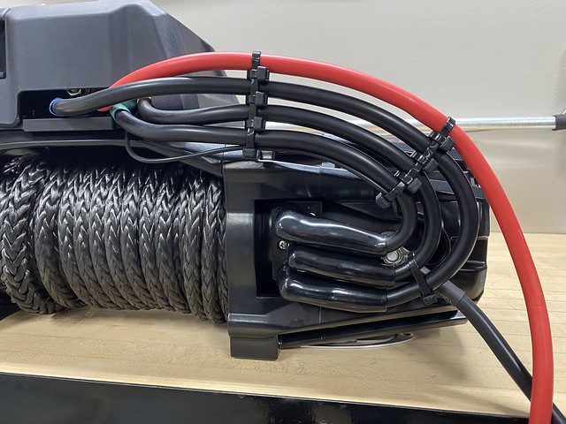 Winch wires dressed up a bit