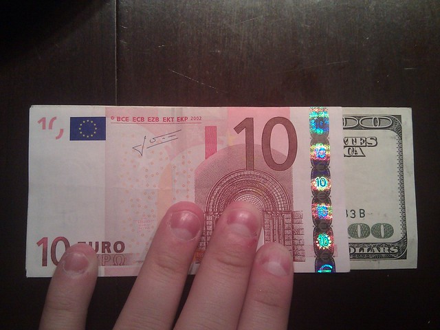 Euros are small.