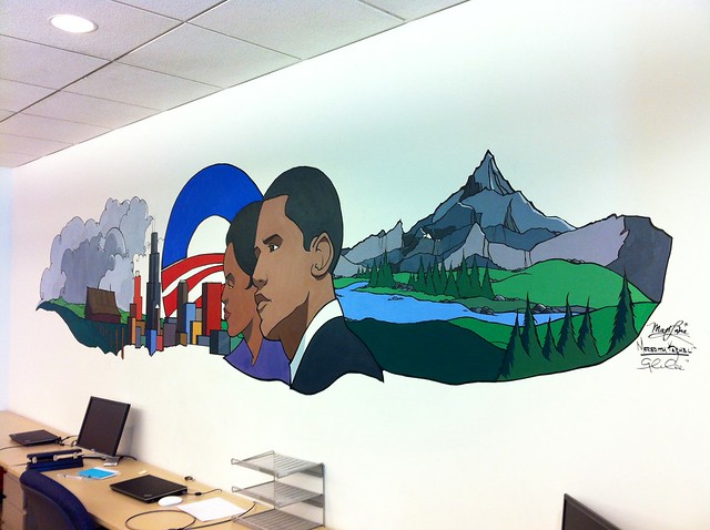 Obama campaign mural
