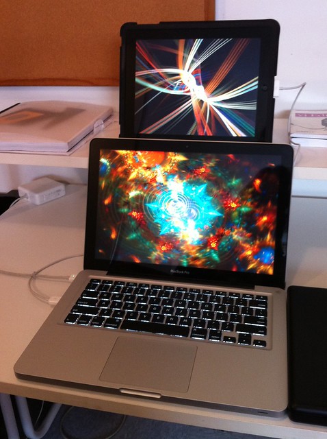 Dual monitors with the iPad.