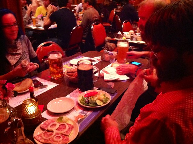 Trammell having a hard time with head cheese.