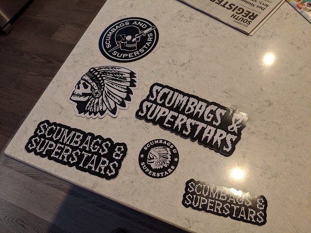 Got some stickers too