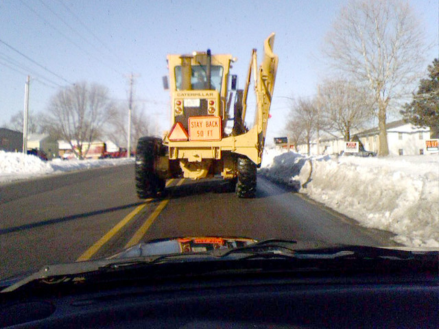 Nothing like driving 10mph behind an earth mover...