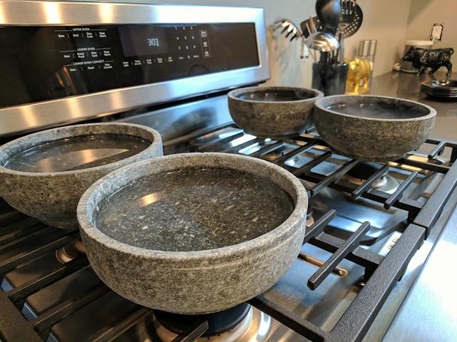 Seasoning these dolsot bowls