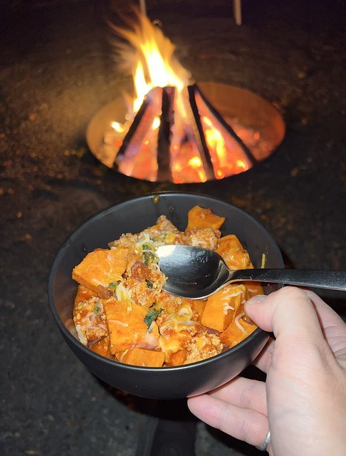 Chili and a fire. Beautiful night.
