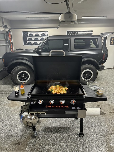 When it’s below 0° outside, we grill in the garage.