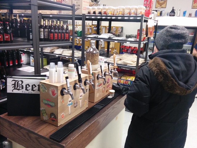 Checking out the new homebrew shop in Ankeny