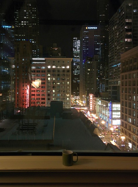 Being handed a hot toddy and a nice view upon check in was a nice welcome on this cold Chicago day.