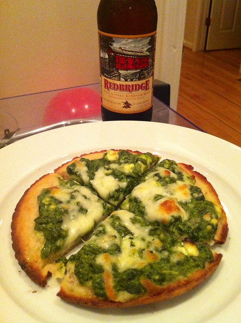 Gluten free beer n pizza. Not quite as awesome as regular beer and pizza.