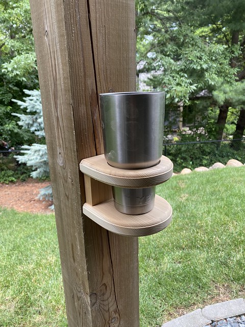 Made a cup holder for the hammock