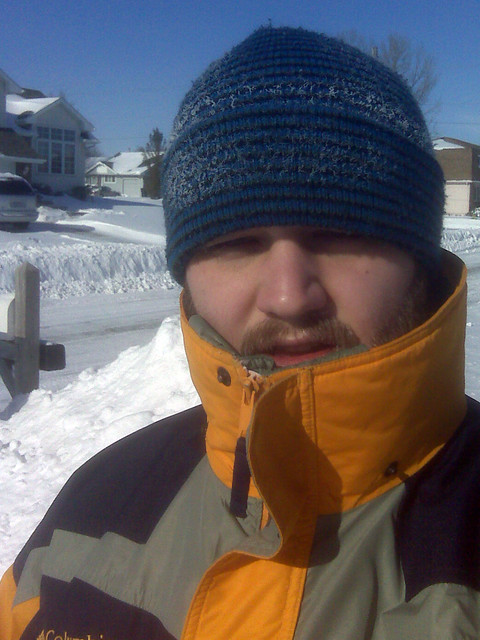 My phone didn't capture the ice crystals in my mustache