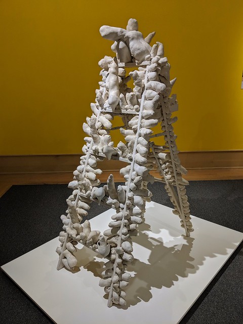 Yayoi Kusama soft ladder sculpture at the Des Moines Art Center