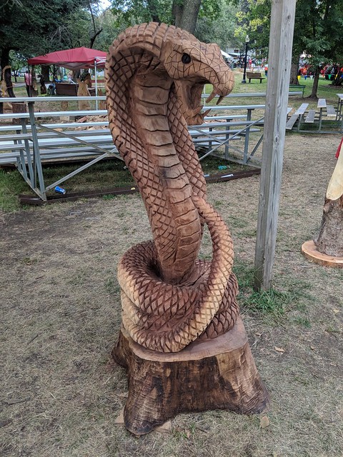 Snake carving