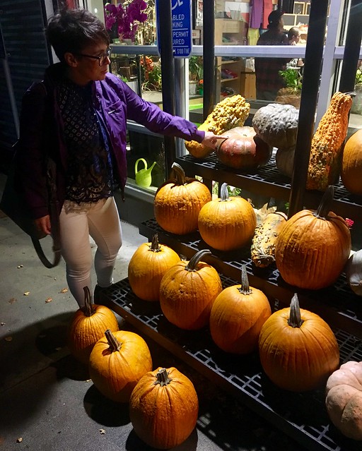 Kari talks me into going to the "pumpkin patch" after dinner and cocktails