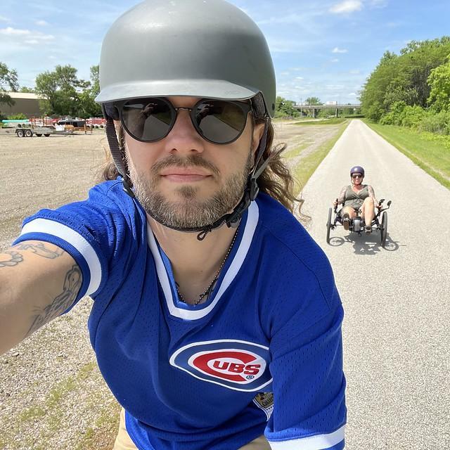 It's a great day to bike to an Iowa cubs game