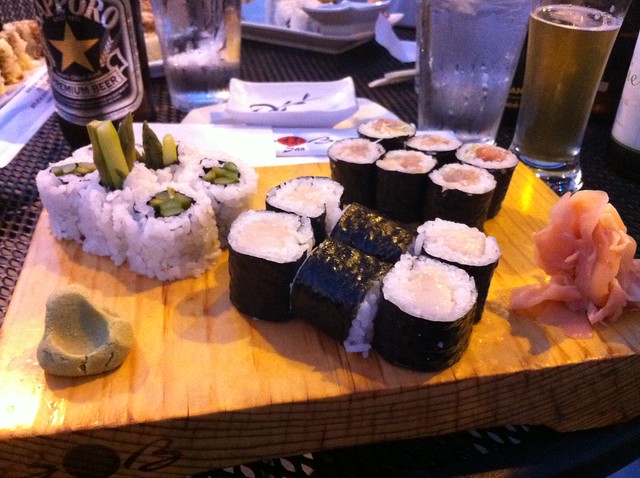 Patio. Asparagus. Escolar. Negi Hamachi.