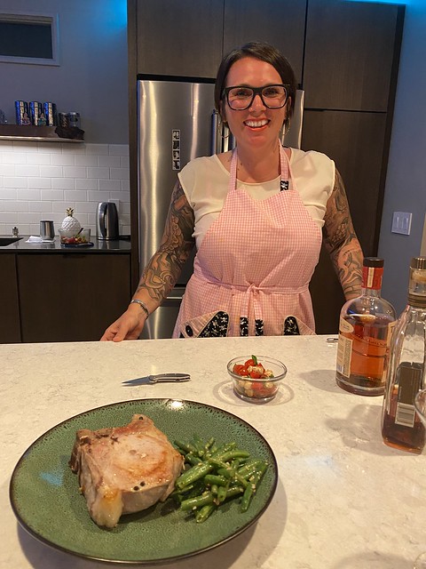 Kari made some ridiculous pork chops tonight. So good.