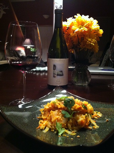 Thai food and fancy wine