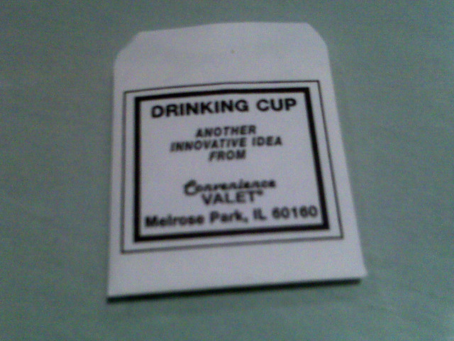 Apparently this envelope drinking cup is innovative