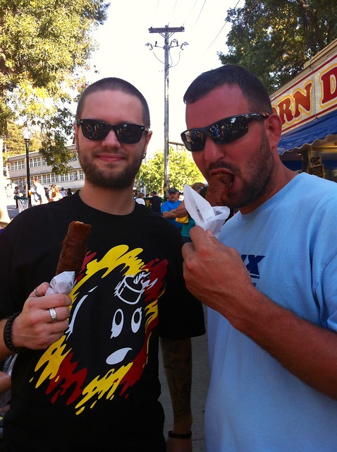 Double bacon corndogs