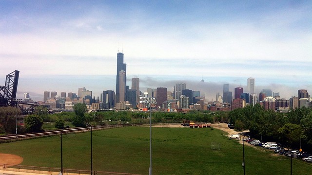 Fog rolling into Chicago